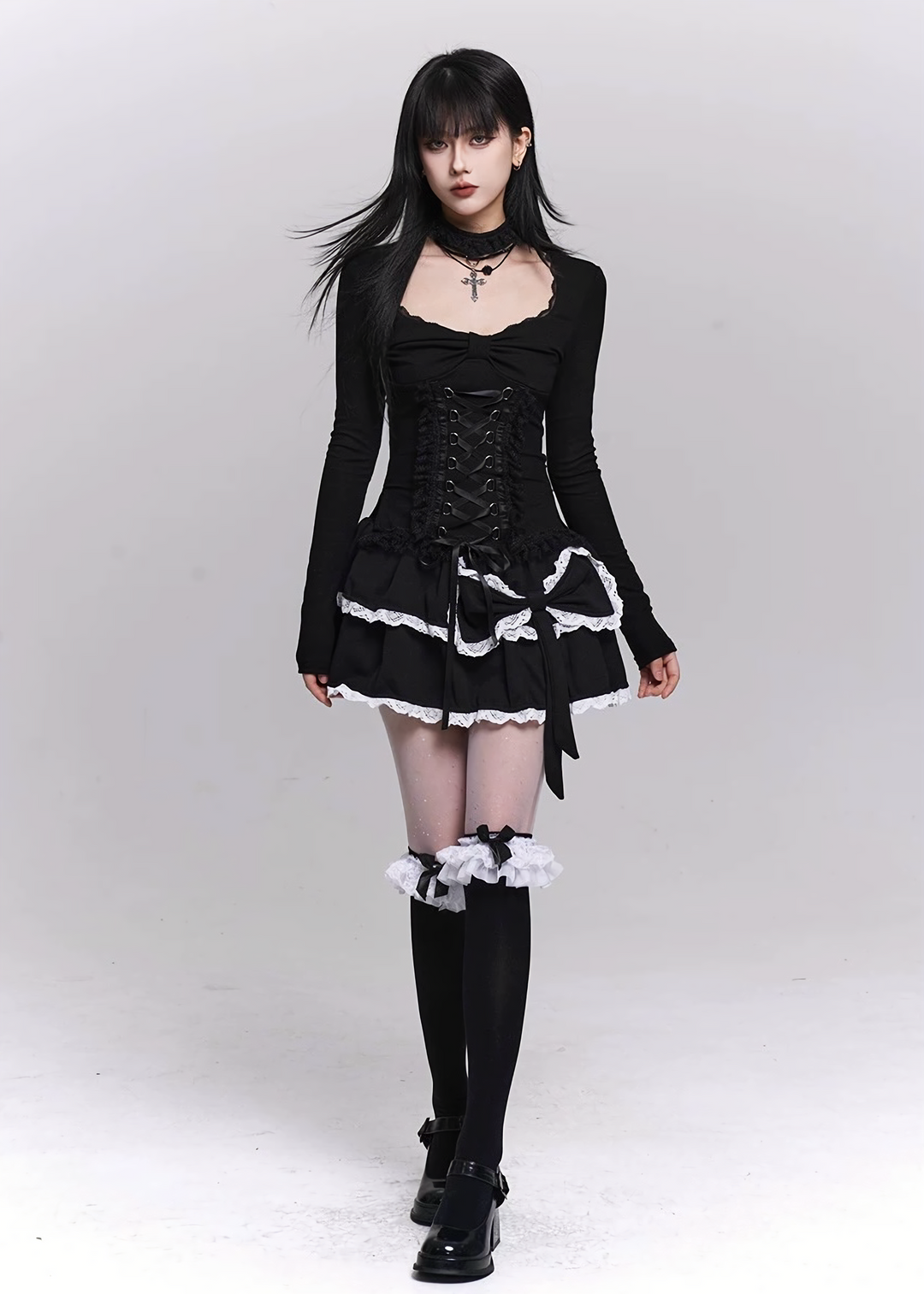 NOCTURNE CHOKER LACE TOP / LG1494