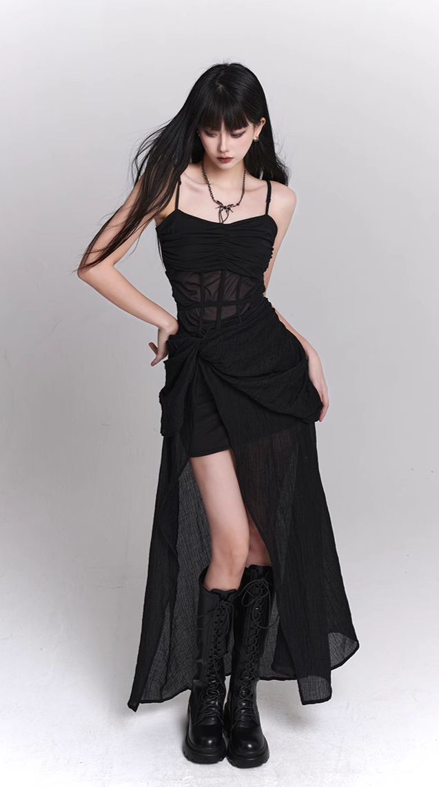 【即日配送】black gothic one piece dress / LG1101