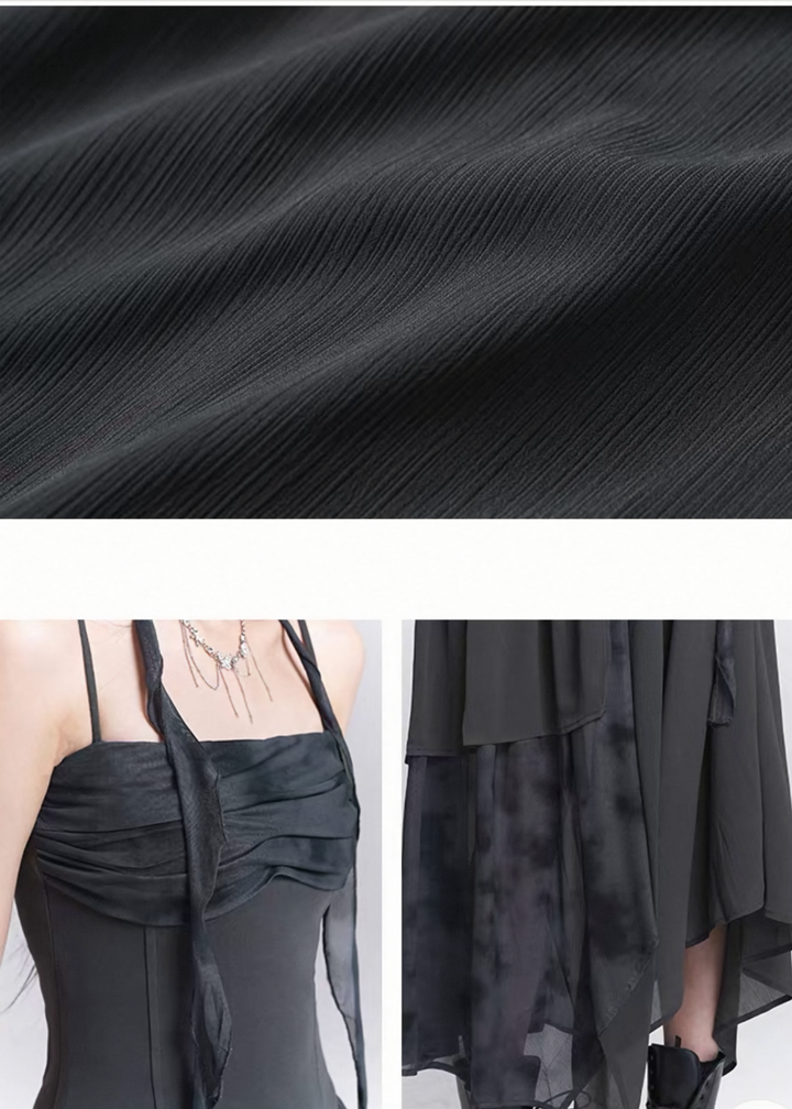 IRREGULAR LAYERED CHIFFON DRESS / LG1529