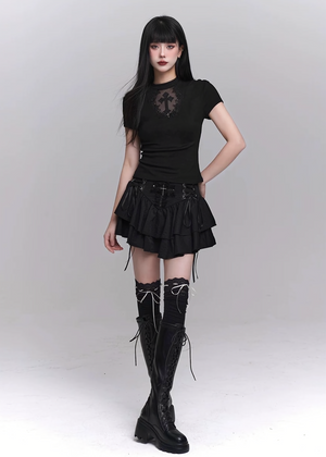 GOTHIC CROSS MINI SKIRT SET