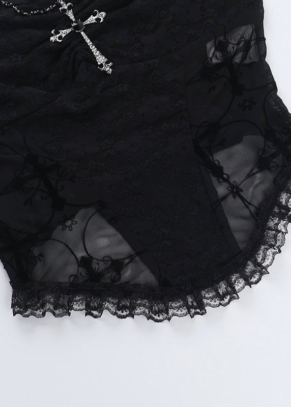 Cross lace camisole top / LG1299