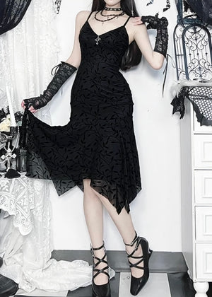 GOTHIC DRAPE MIDI DRESS / LG1564