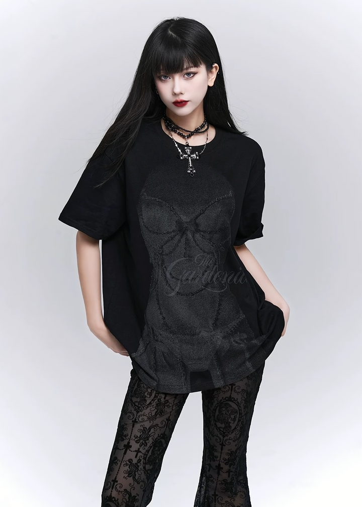 Gardenia Skull Tee / LG1290
