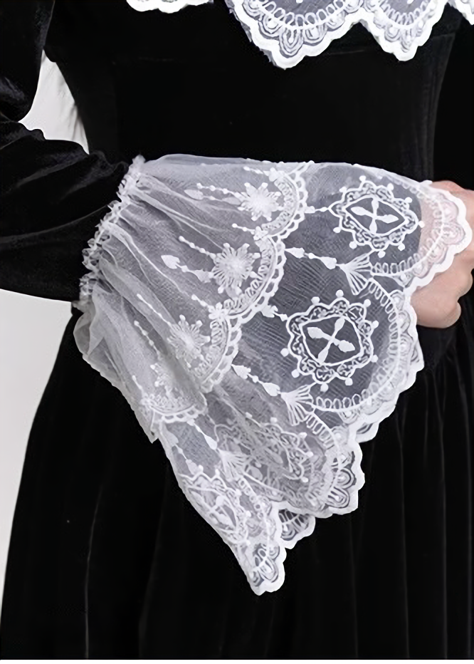 LUNA LACE VELVET DRESS / LG1465