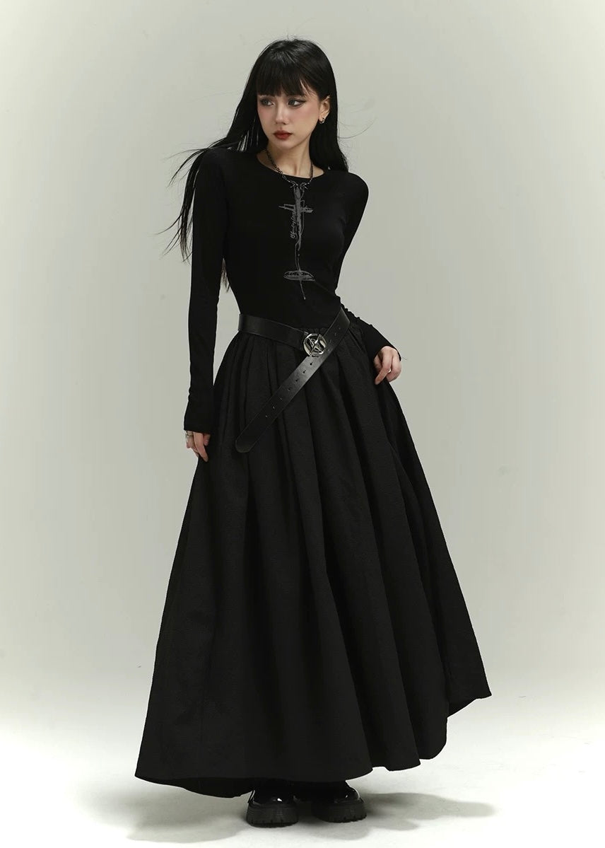 Gothic Back Open Long Dress / lg1135
