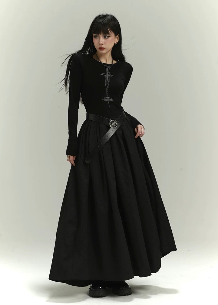Gothic Back Open Long Dress / lg1135