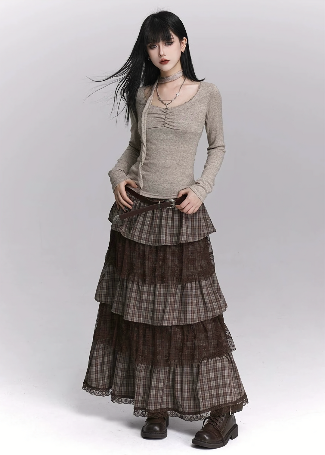 CHOKER GATHER TOPS /  LG1416