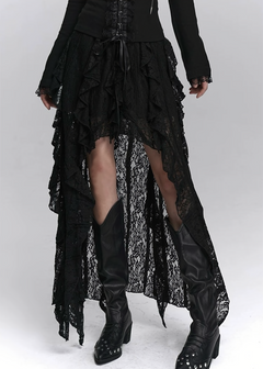 LAYERED LACE ASYMMETRIC SKIRT/LG1430