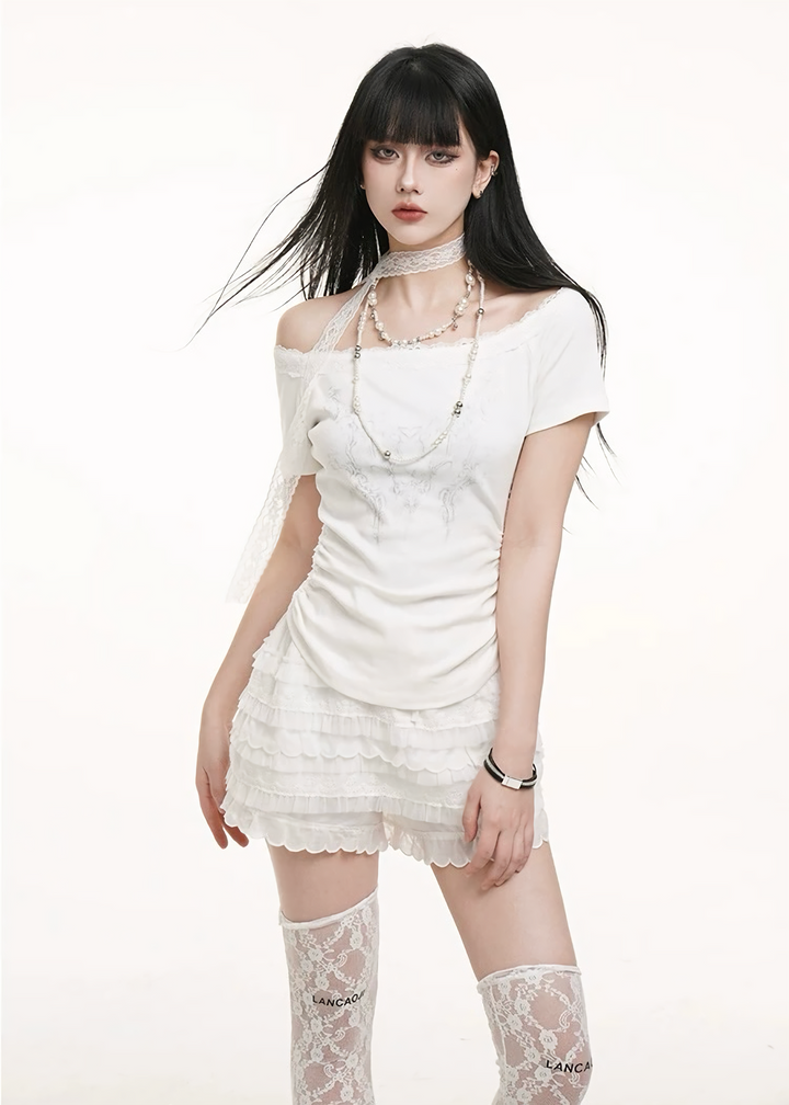 Gothic lace top &amp;amp; layered frill skirt / LG1266