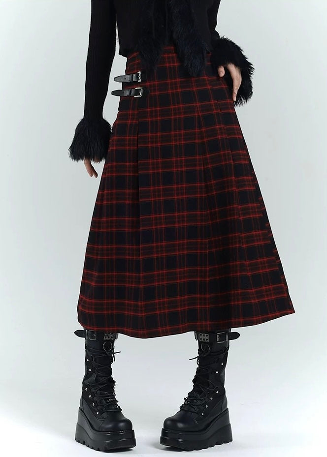 black red check skirt / LG1200 