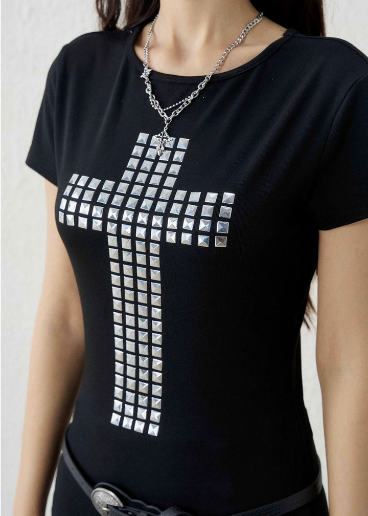STUDS CROSS FIT TOP / LG1594_e4r
