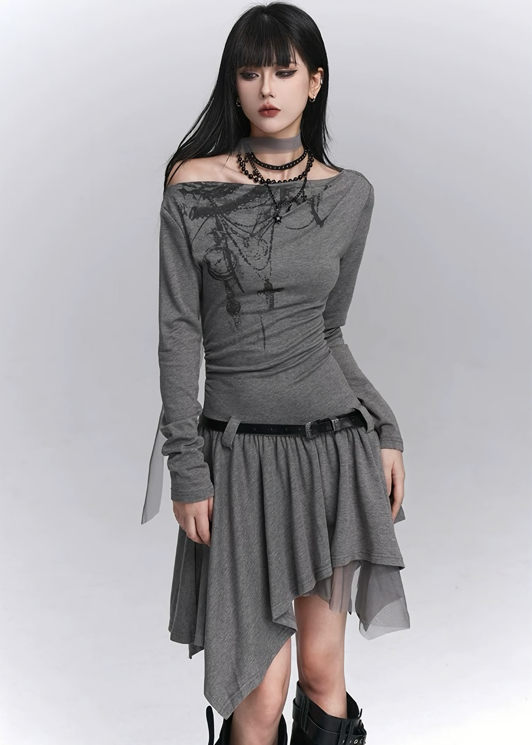 ASYMMETRIC WHISPER DRESS / LG1436