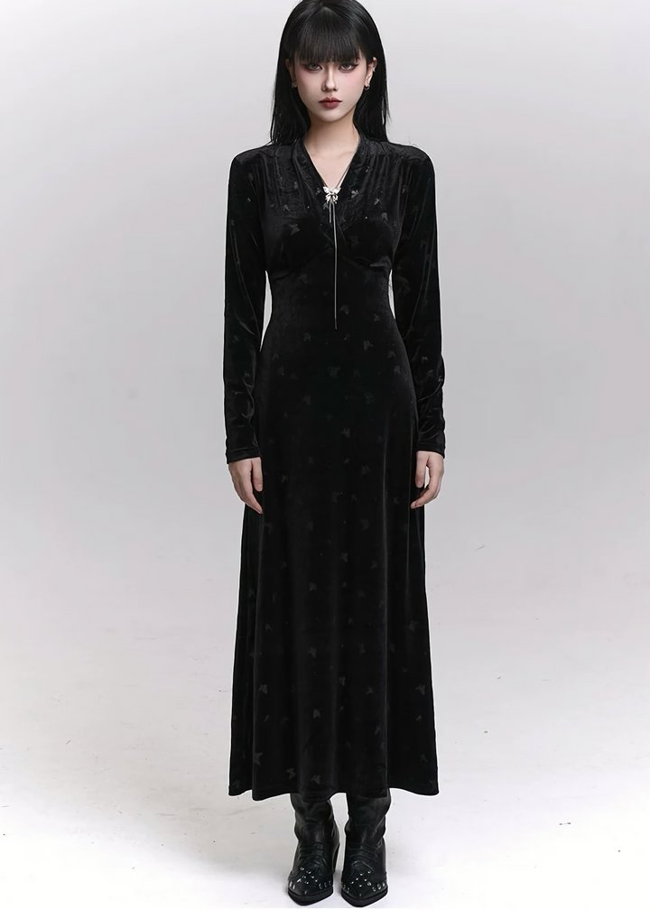 NOIR VEIL LONG DRESS / LG1463