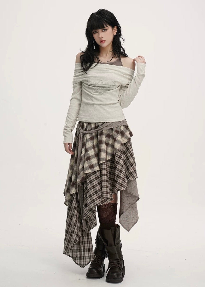 DRAPED OFF SHOULDER TOP / LG1538