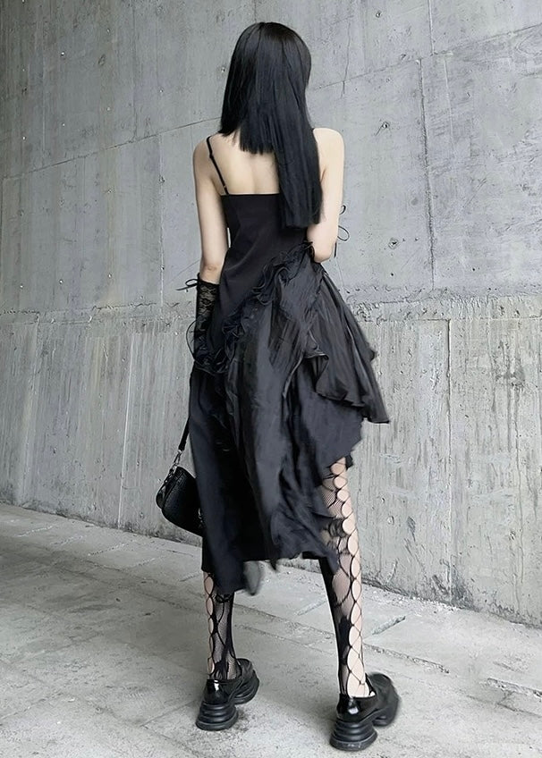 dark suspender dress / LG1201