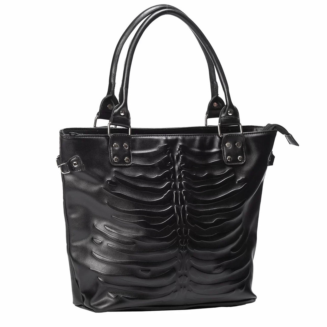 embossed skeleton skull handbag / B1101