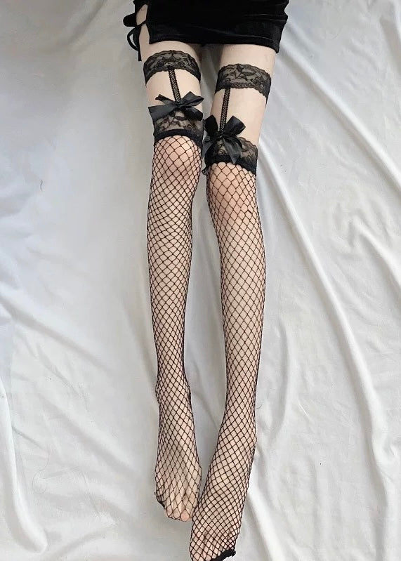 big ribbon garter stockings / Y1102