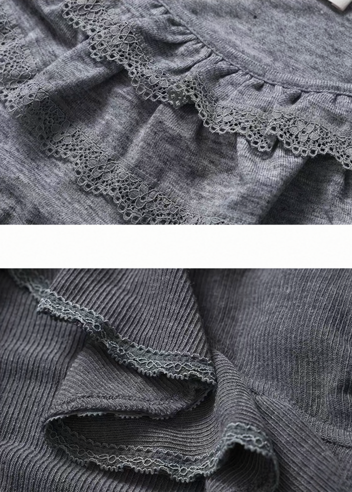 FRILL LAYERED TWO-PIECE TOP / LG1547