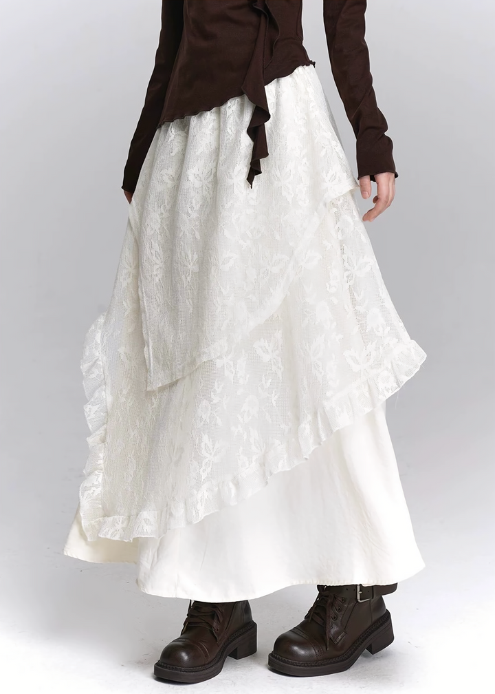 TWILIGHT LACE LAYERED SKIRT / LG1438