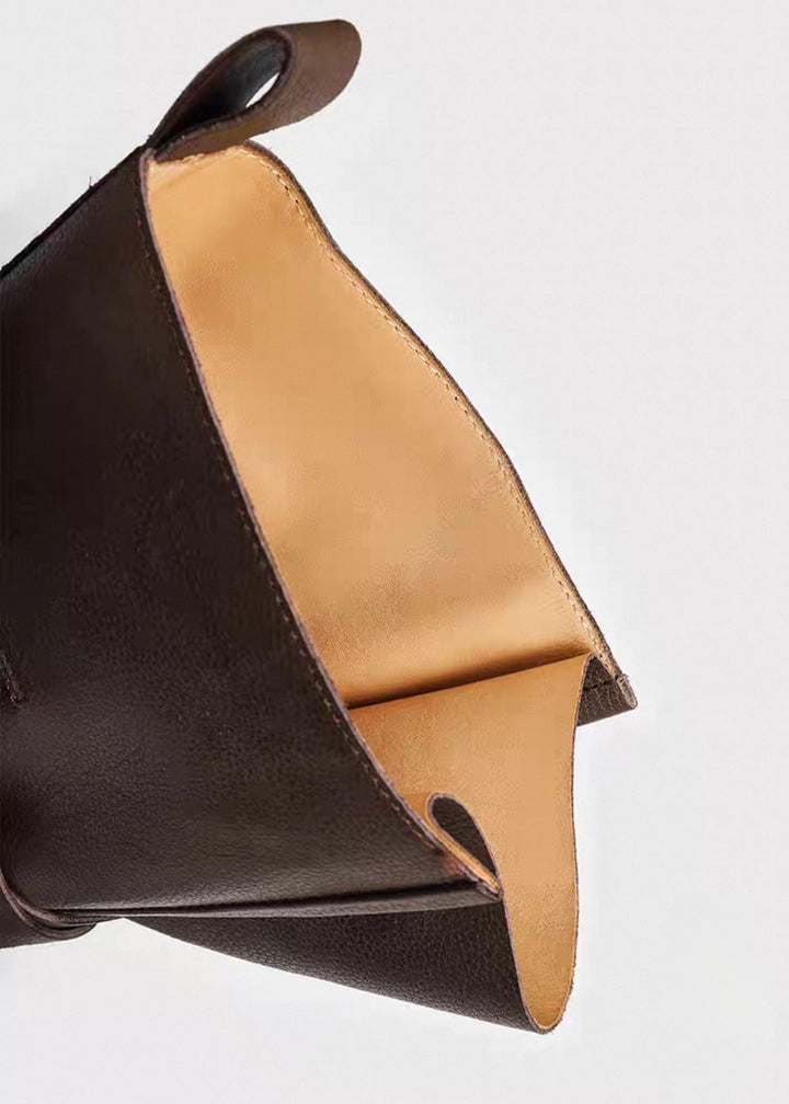 Double belt high-top lace-up boots / v1152