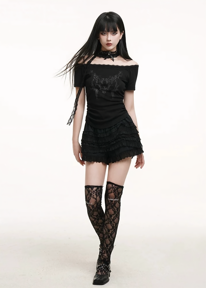 Gothic lace top &amp;amp; layered frill skirt / LG1266