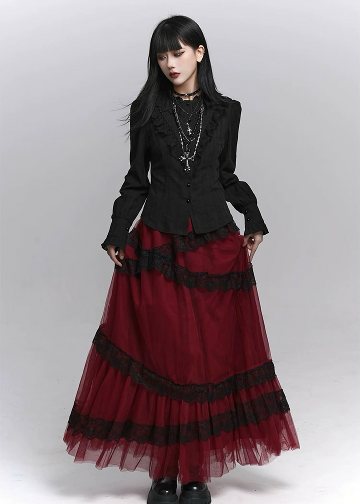 Gothic Frill Classic Shirt / lg1355_e4r