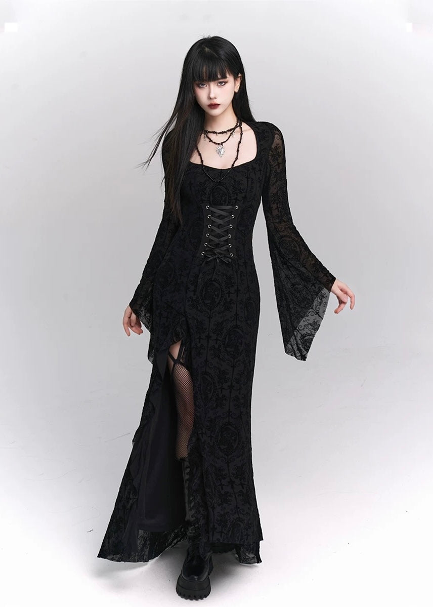 dark gothic long dress / LG1178 