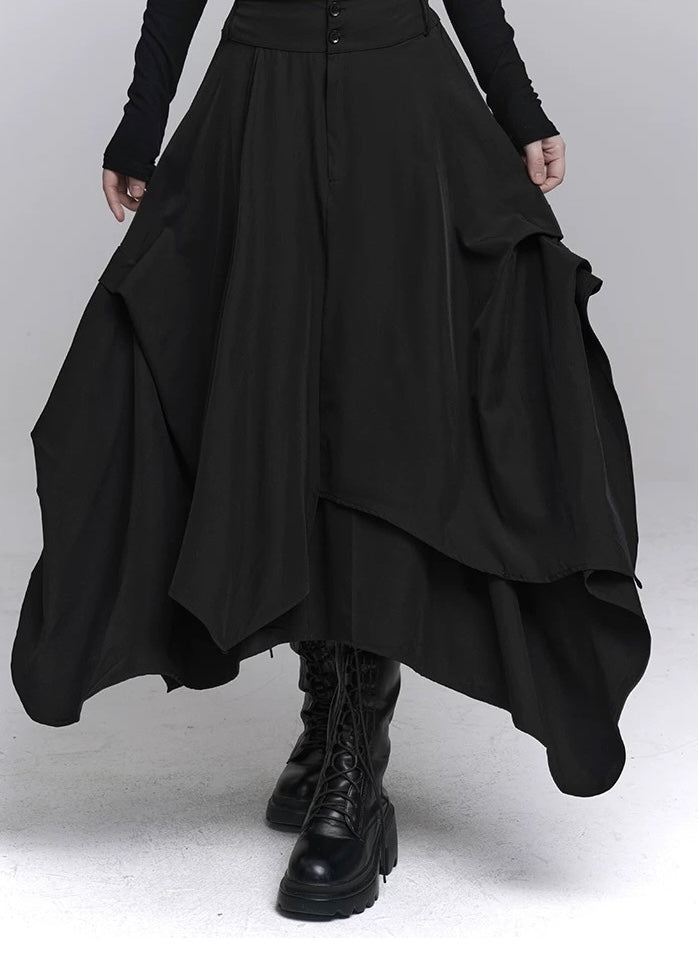 Black Irregular Skirt / LG1234