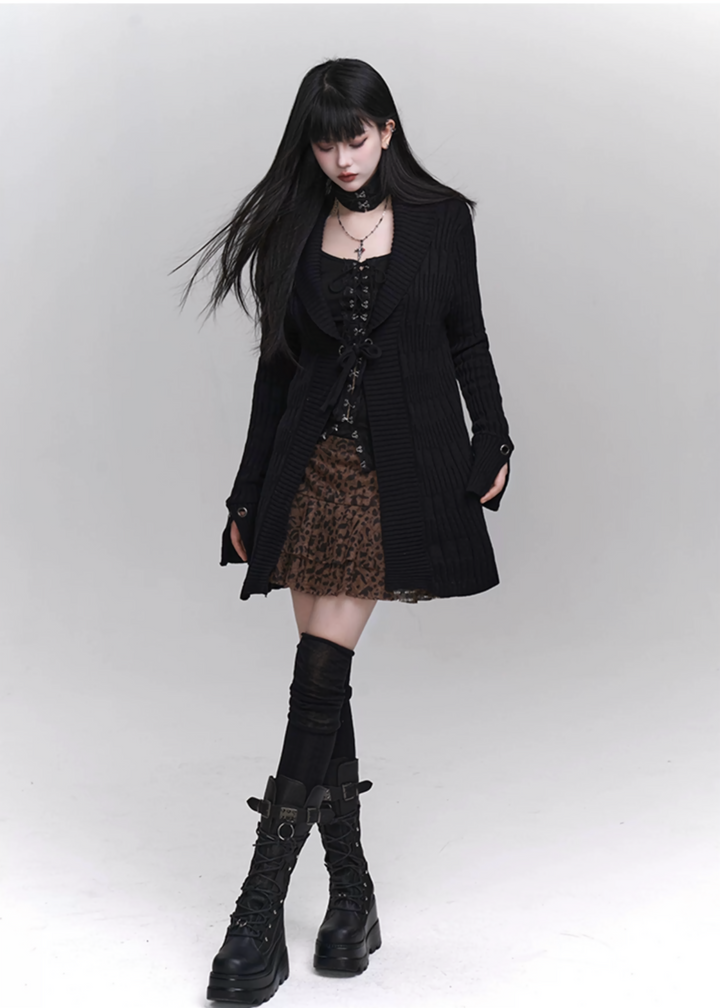 【당일 배송】black knit cardigan jacket / LG1159