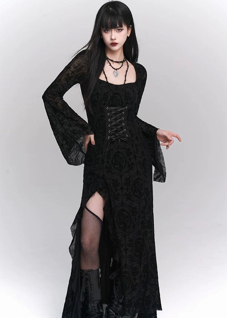 dark gothic long dress / LG1178