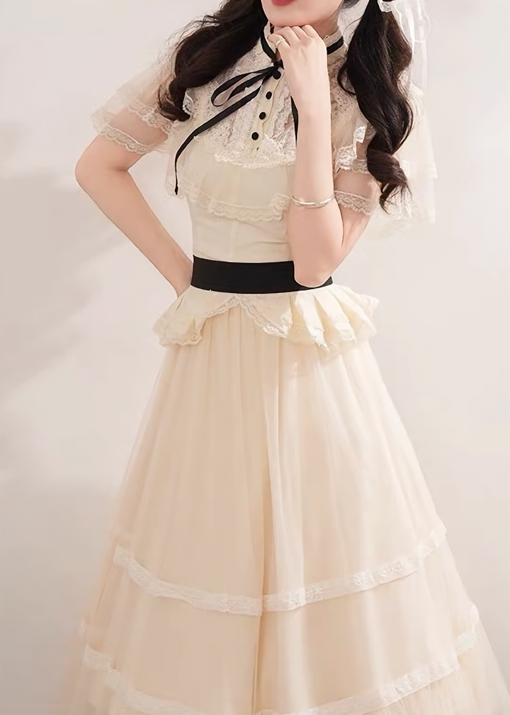 CLASSICAL RIBBON TULLE DRESS / LG1623