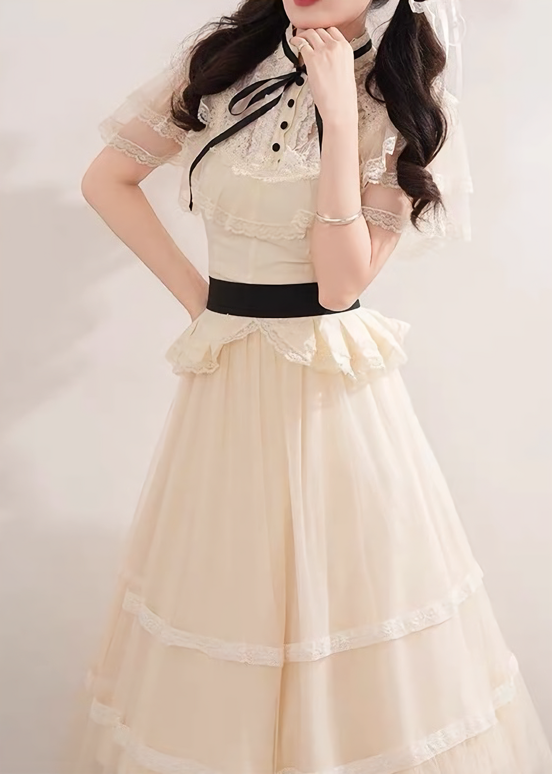 CLASSICAL RIBBON TULLE DRESS / LG1623