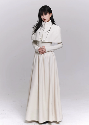 WHITE CEREMONY CAPE SET / LG1484