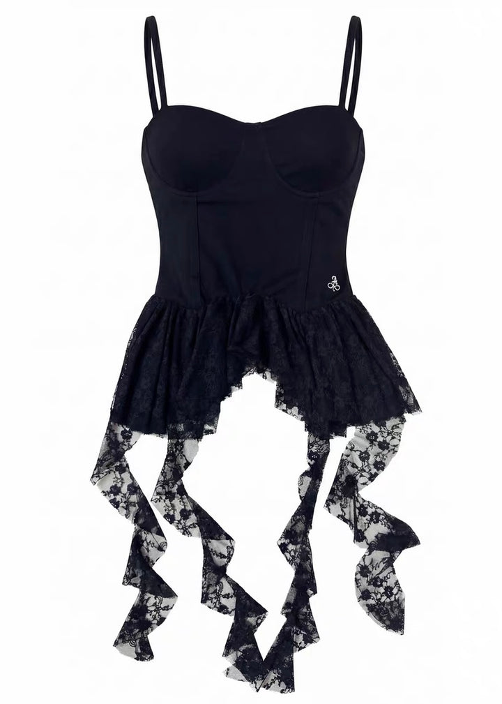 GOTHIC LACE RIBBON BUSTIER TOP / LG1677