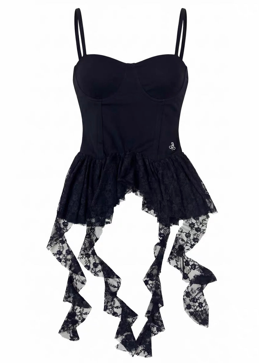 GOTHIC LACE RIBBON BUSTIER TOP / LG1677