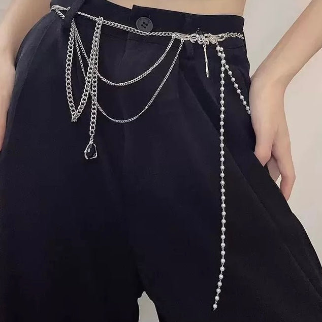MULTI-LAYER PEARL TASSEL CHAIN / A1143