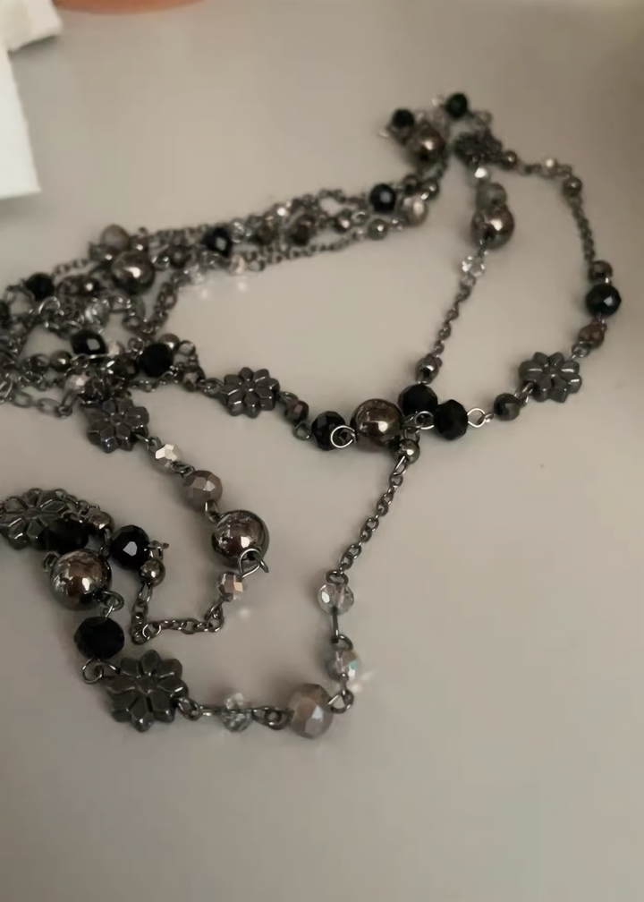 Nocturnal Beads Layered Necklace / a1117