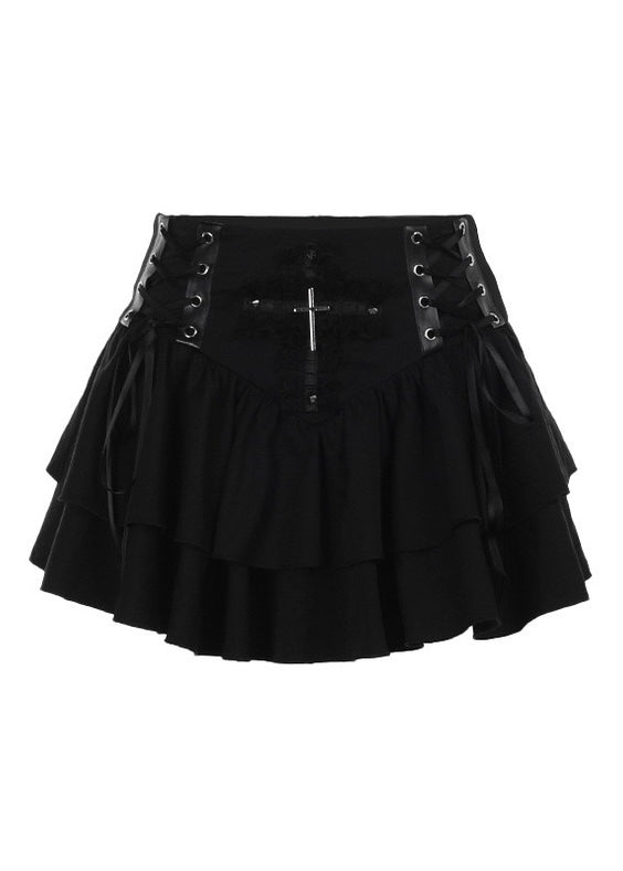 gothic cross mini skirt / LG1225_e4r