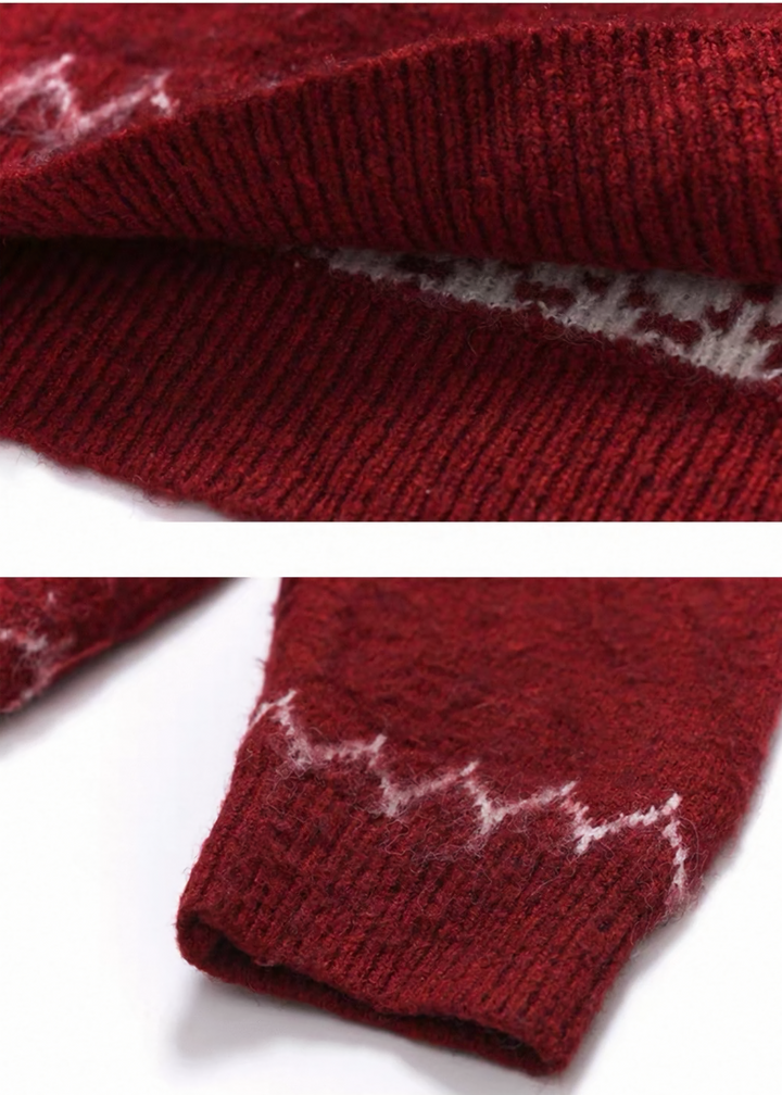 NORDIC FUZZY KNIT SWEATER / LG1481