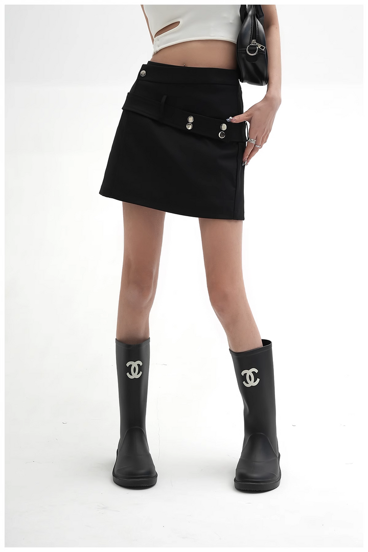 belted wrap skirt/sr1111