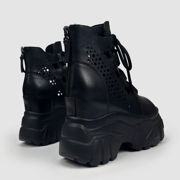 LACE-UP PLATFORM SANDALS / V1170