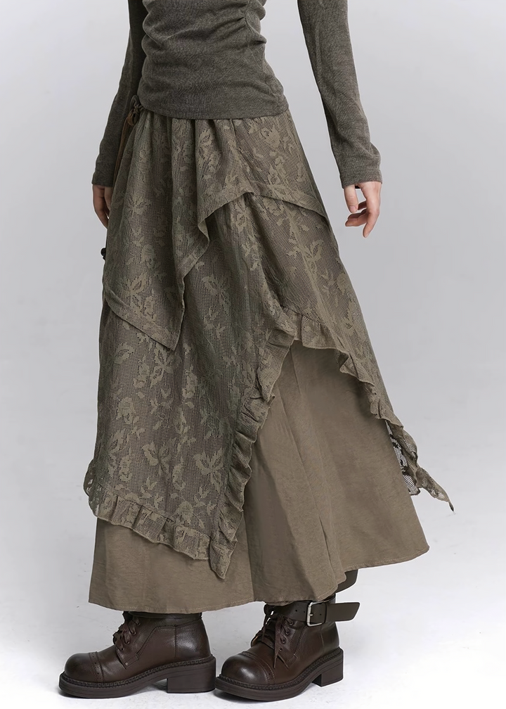 TWILIGHT LACE LAYERED SKIRT / LG1438