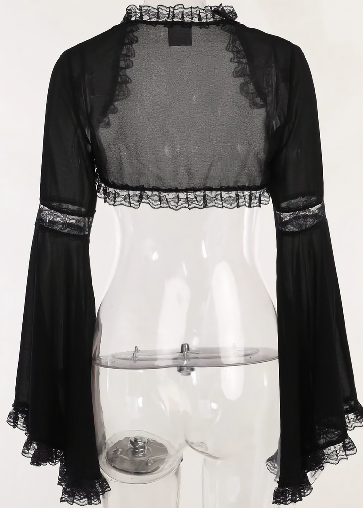 IRIDESCENT LACE-UP LONG DRESS SET / LG1705