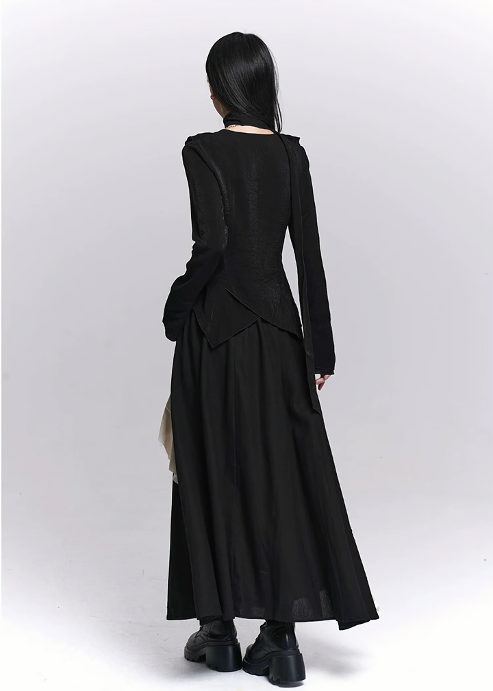 IRREGULAR LAYERED LONG SKIRT / LG1524