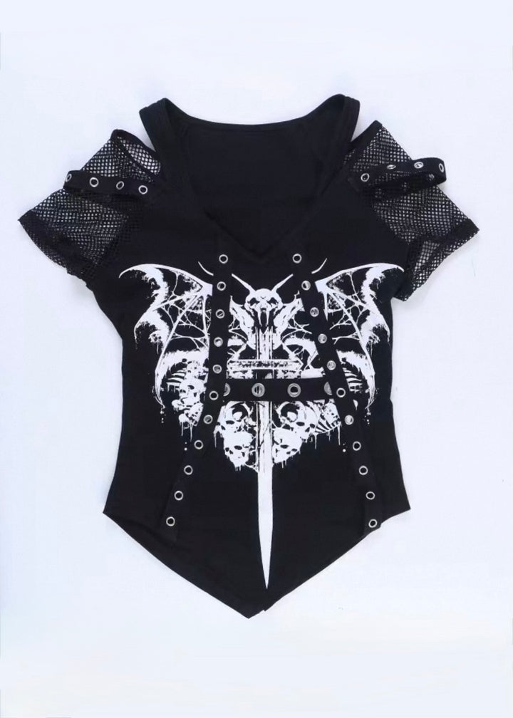 BAT GRAPHIC MESH TOP / LG1612