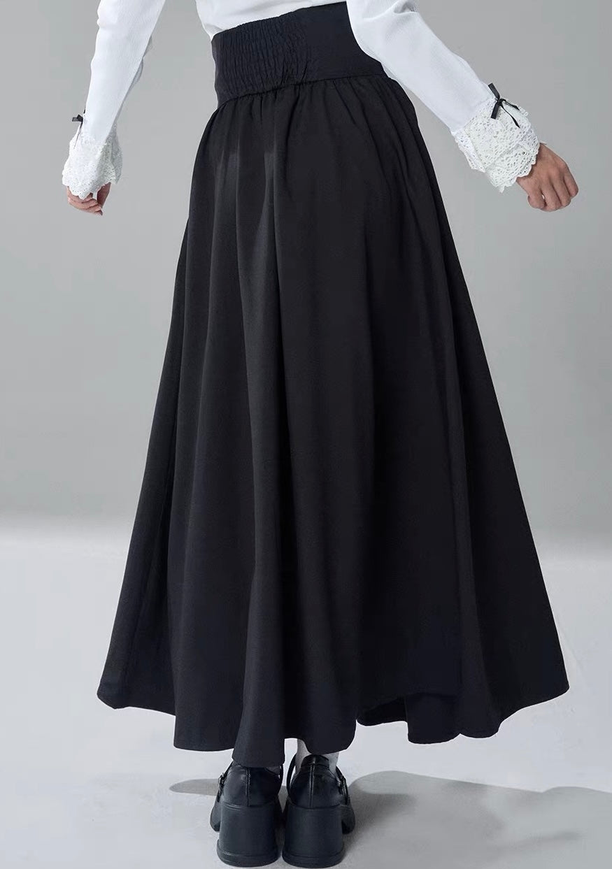 GOTHIC FRILL SHIRT &amp; CORSET WAIST LONG SKIRT / LG1718