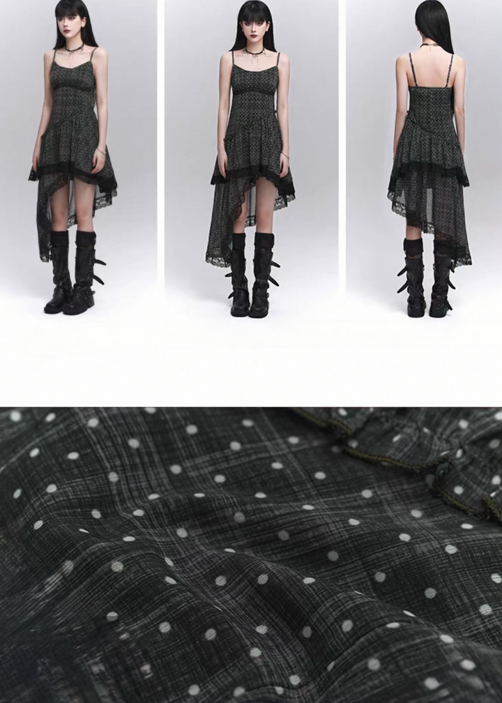 Midnight dot sheer dress / lg1324 