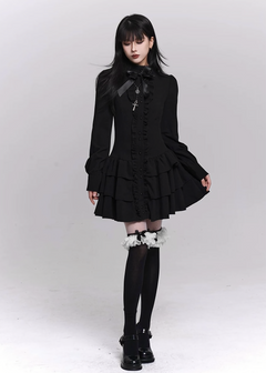 SILENT RUFFLE TIERED DRESS / LG1496
