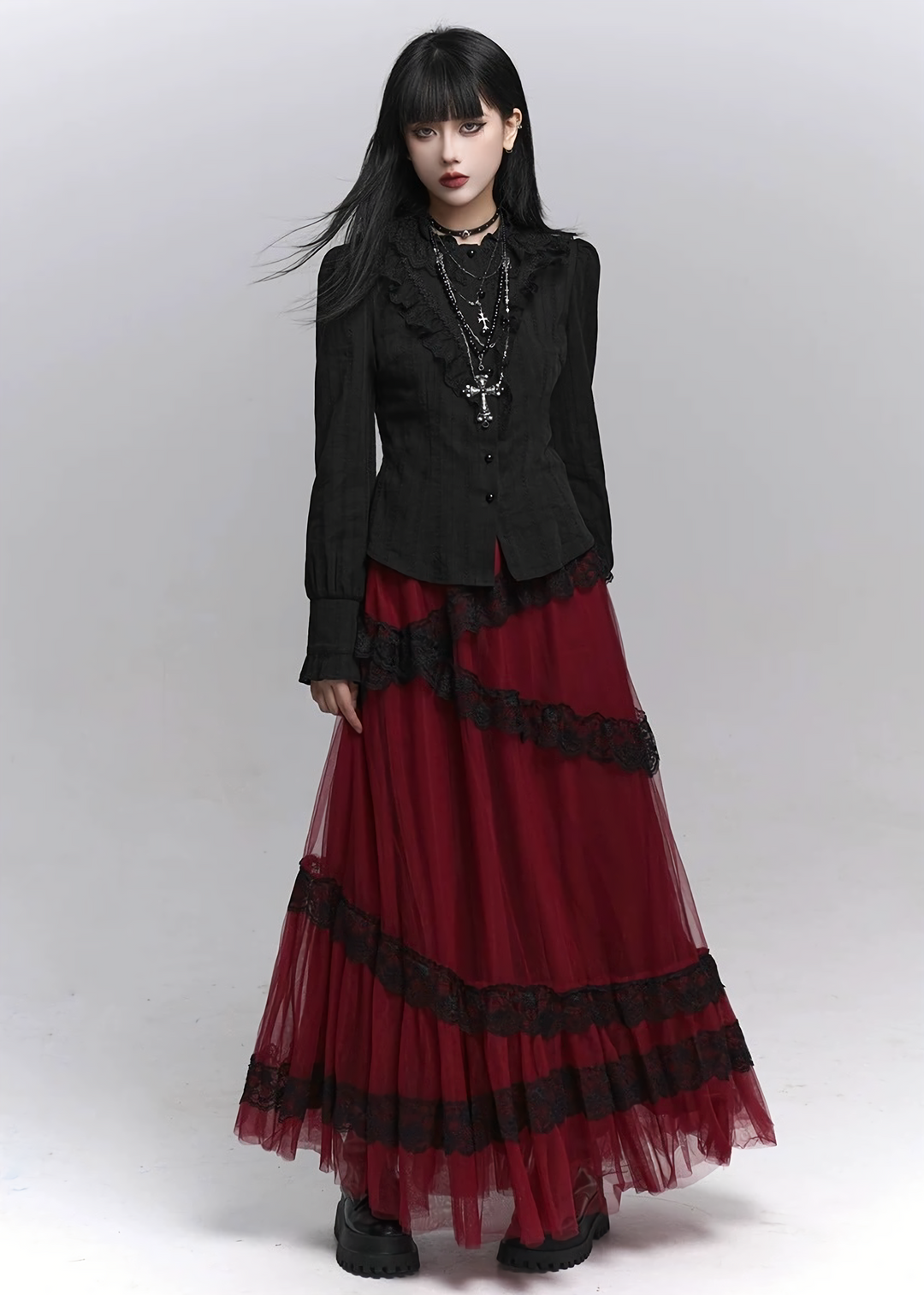 Gothic Frill Classic Shirt / lg1355_e4r