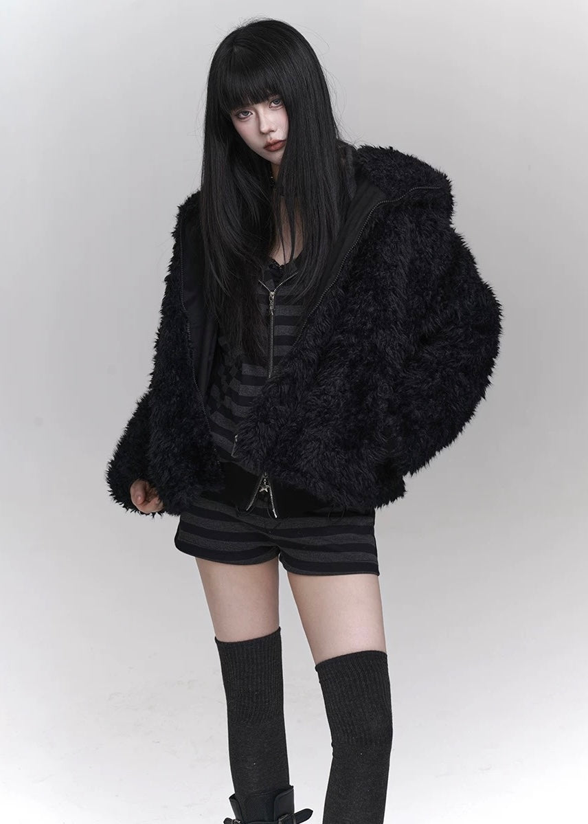 【당일 배송】rabbit furry jacket / LG1150 